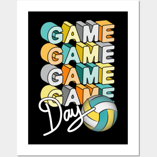 Game Day Volleyball Artwork Posters and Art